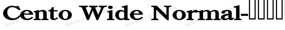 Cento Wide Normal字体转换